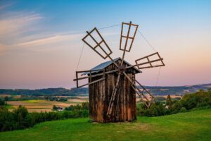 windmill, rural, old windmill
